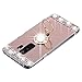 Galaxy S9 Plus Case Mirror, Miniko(TM) 3D Luxury Bling Glitter Diamond Crystal Ring Holder Stand Kickstand Mirror Phone Case Cover for Samsung Galaxy S9 Plus Rose Gold Pink