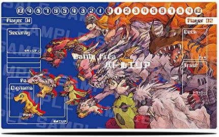 Amazon Co Jp プレイマット ラバーマット デジモンカードゲーム アグモン グレイモン 専用 高級 60 35cm 収納ケース付き バトルシティ ホビー
