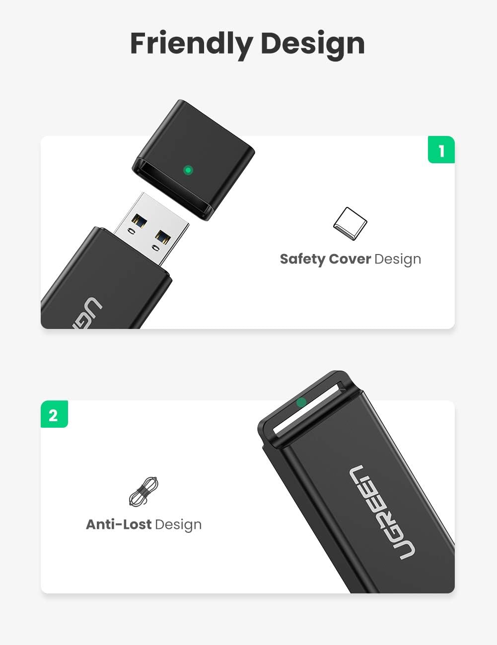 UGREEN SD Card Reader Portable USB 3.0 Dual Slot Flash Memory Card Adapter Hub for TF, SD, Micro SD, SDXC, SDHC, MMC, RS-MMC, Micro SDXC, Micro SDHC, UHS-I for Mac, Windows, Linux, Chrome, PC, Laptop: Home Audio & Theater