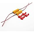 Alla Lighting 2pcs 50W 6ohm Load Resistors - Fix LED Turn Signal Bulb Fast Hyper Flash Blinking Error Code Malfunction