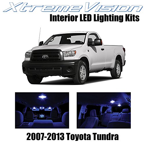 XtremeVision Toyota Tundra 2007-2013 (14 Pieces) Blue Premium Interior LED Kit Package + Installation Tool Tool