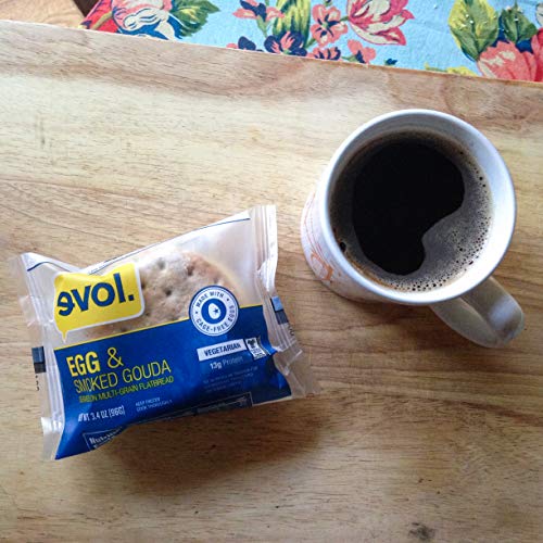 EVOL Egg and Smoked Gouda Breakfast Sandwich, 13 Grams of Protein Per Serving, 3.4 Ounce (Frozen)