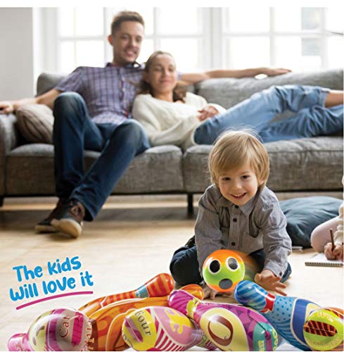 image for Play22 Kids Bowling Set with Carrying Bag - Colorful 12 Piece Toy Bowl