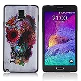 ABC(TM) Fashion Flower Skull Painting Hard Skin Case Cover For Samsung Galaxy Note 4