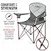 Core Equipment Folding Padded Quad Chair with Carry Bag, Gray