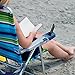 RIO Brands 15 Inch Portable Folding Lightweight Cushioned Beach/Backyard Chair with Durable Aluminum Frame, Blue/Green (4 Pack)