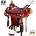 HILASON 16″ Big King Western Leather Ranch Roping Cowboy Saddle Mahoganythumb 1