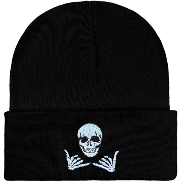 Z-Jeris Skull Beanie Hat for Men Women Knit Winter Hats Warm Soft