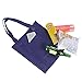 ATBAY Insulated Grocery Tote Bag Large Reusable Shopping Bags with Zippered Top and Outside Pocket,Navy blue (2 Packs)