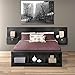 Prepac Series 9 Platform Storage Bed with Floating Headboard in Black - King, Bench not included