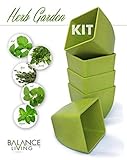 Balance Living® Herb Seeds Growing Kit - Set of 5 pots and organic soil