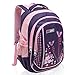 MGgear 18 Inch Butterfly Student School Book Bag/Children's Backpack - Purple