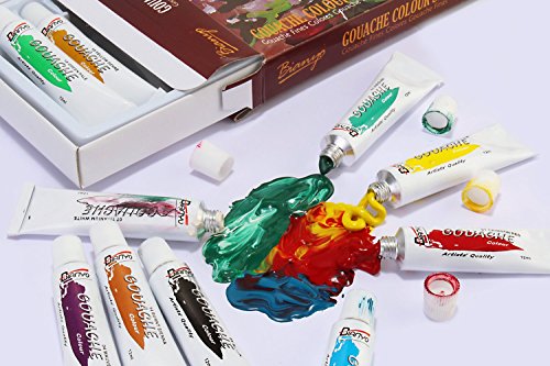 Bianyo Artist Quality Gouache Color Tubes Paint Set - 12ml Tubes, 12 Shades 5 Bianyo Artist Quality Gouache Color Tubes Paint Set - 12ml Tubes, 12 Shades - Image 5