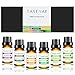 TASEYAR Essential Oil Set of 6, Therapeutic Grade Aromatherapy Secented Essential Oil Gift Set (Lavender, Tea Tree, Eucalyptus, Peppermint, Lemongrass and Sweet Orange), 10ml/Bottle