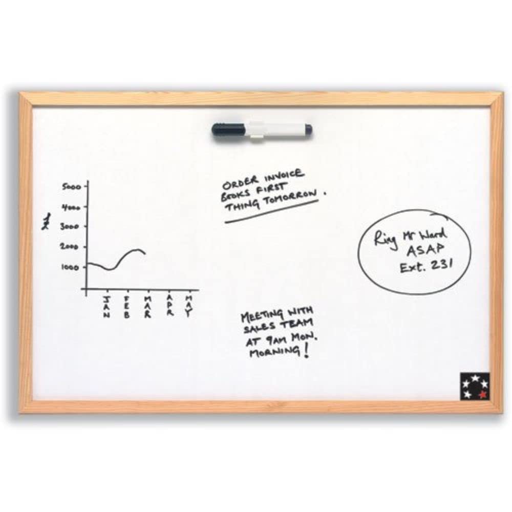 5 Star Economy Drywipe Board Lightweight W600xH400mm, White