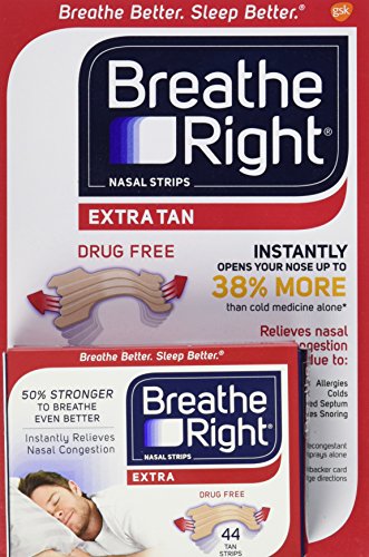 Breathe Right Nasal Strips Tan Strips 44 Strips