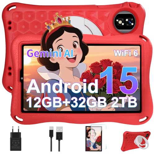 2026 Tablet Para Niños 9 Pulgadas Android 15 Gemini AI, 12GB RAM+32GB ROM(TF 1TB),Octa-Core, WiFi 6…