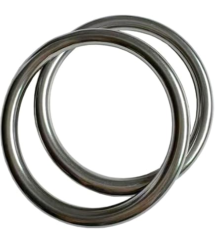 METALLIXITY Anneaux En Acier Inoxydable 304 (50mm OD 6mm Épais) Lot De 5 - Anneaux Soudés