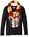 Harry Potter Big Girls' Hogwarts Long Sleeve T-Shirt with Scarf, Black, Medium