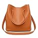 ADOSOUL Women Shoulder Messenger Bag Purse Set 4 Pcs Leather Zipper Handbag Solid Shoulder Messenger Bag Purse Set