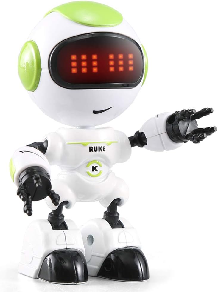 SMUOO Interactive Intelligent Robot, LED Eyes & Touch Control/DIY STEM Learning Educational Robot Toys Birthday Presents Gifts for Boys Girls Toddlers Kids Age 3+