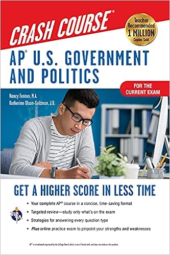 Ap U S Government Politics Crash Course Book Online Get A Higher Score In Less Time Advanced Placement Ap Crash Course Fenton M A Nancy Olson Goldman J D Katherine 9780738612492 Amazon Com Books