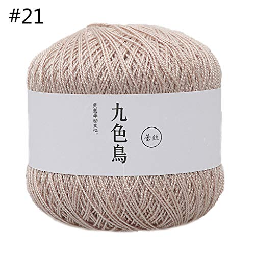 Yeahii 50g Silk Cotton Milk Crochet Yarn Baby Hand-Knitted Warm Soft Knitting Thread for Hand Knitting Supplies Knitting a Sweater - Thumbnail 6