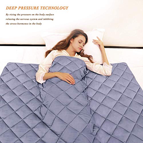 Sleeper Weighted Blanket Adults, 2019 Upgrade Organic Cotton (48''x72