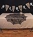 DII Black Lace Overlay Tabletop Collection Gothic Halloween Decor, Table Topper, 40