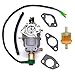 FitBest Carburetor w/Solenoid Fuel Line Filter for Honda GX390 5KW 13HP GX340 11HP Chinese 188F Generator Engine