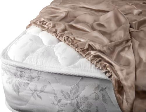 Aus Vio BM12094 Silk Fitted Sheet, Cal King,Pebble, California