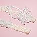 Slocyclub Lovely Women Ivory Bridal Garter with Pearl Lace Garter Set, One Size, Off-white