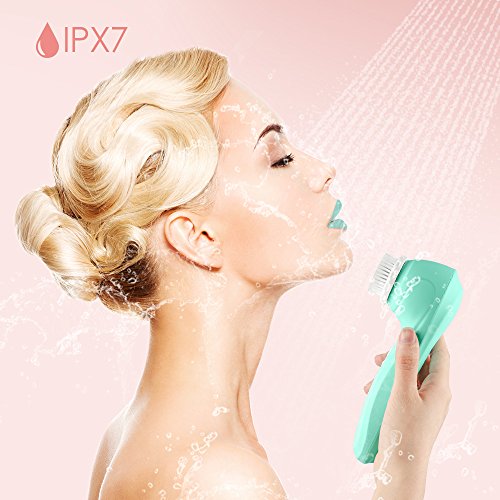 Lavany Sonic Cleansing Brush, Waterproof, Skin Exfoliating, Cleansing System for Deep Cleaning, 4 Mode Settings with 2 Brush Heads