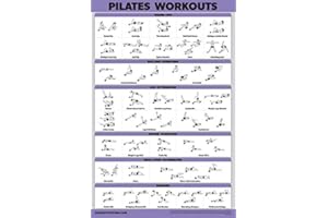 PALACE LEARNING QuickFit Pilates Workout Poster - Pilates Mat Work Exercises (Laminated, 18" x 24"), Study Room