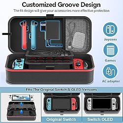 Switch Carry Case & Switch Handheld Grip Bundle