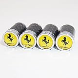 US85 Ferrari SF Auto Car Wheel Tire Air Valve Caps Stem Cover Accessories Decoration GIft (Carbon Fiber)