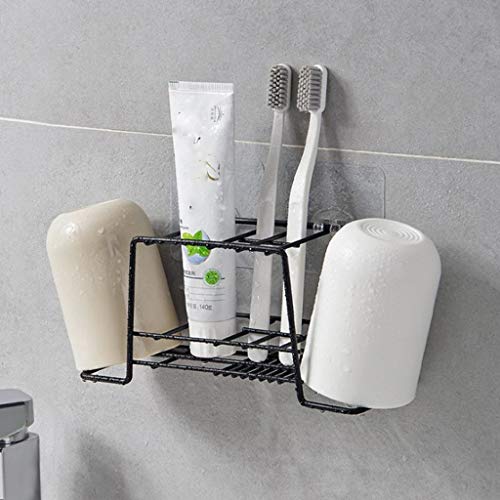 Clearance Sale!DEESEE(TM)Household Toothbrush Holder Bathroom Teeth Brushing Cup Mug Cup Rack (Black)