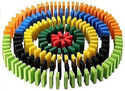 Hankcares 120pcs Authentic Basswood Standard Wooden Rally Dominoes Block Kits, Playing Racing Educational Toys for Promotion Gifts