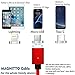 Type-C,Magnetic Charger Cable MAGNITTO USB to Lightning+USB C+Micro 3 in 1 Multiple 2.4A Quick USB Charging Cable for Android & iPhone X 8 7 6 6s 5s plus iPad Samsung Galaxy S6 S7 S8 plus Lg G5 G6 RED