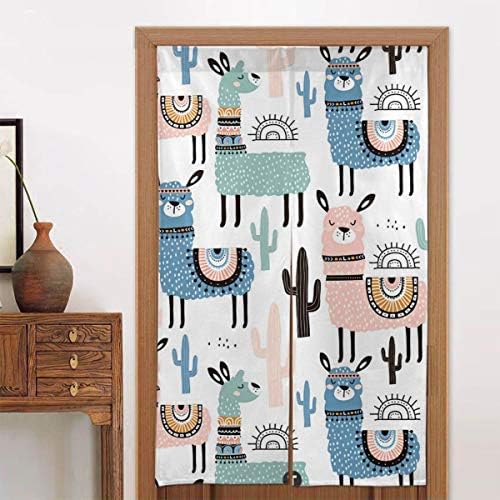 のれん ラマサボテン 玄関カーテン おしゃれ 和風 暖簾 ロング 断熱 遮光 四季兼用 ドア ベランダ 勝手口 B08b3t6g7r 2 600円