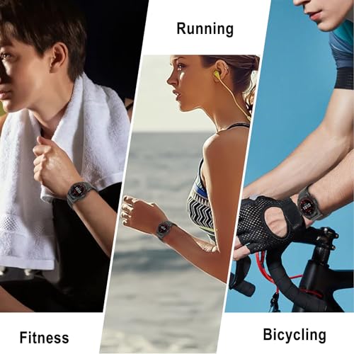 SumRioo QuickFit 22mm Strap for Garmin Fenix 8/8 Solar 47mm/Fenix E/Fenix 7 Pro/Fenix 7/6 Pro/6/5 Plus/5, Nylon Loop Trail Strap for Garmin Forerunner 965/955/945/935, Epix 2, Black/Grey