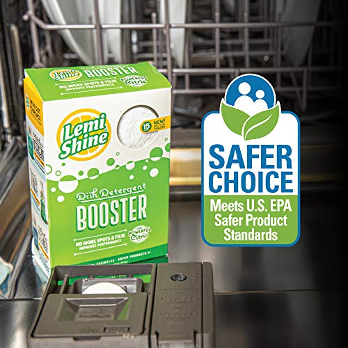 Lemi Shine Dish Detergent Booster, Citric Acid Cleaner, Premeasured