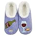 Snoozies Womens Pairables - Funny Slippers for Women - Womens Slippers - House Slippers - Wine O'Clock - 2020 Version - Large