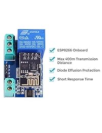 WHDTS - Módulo de interruptor de relé WiFi con relé de bloqueo automático DC5 V 12 V AC220 V ESP8266
