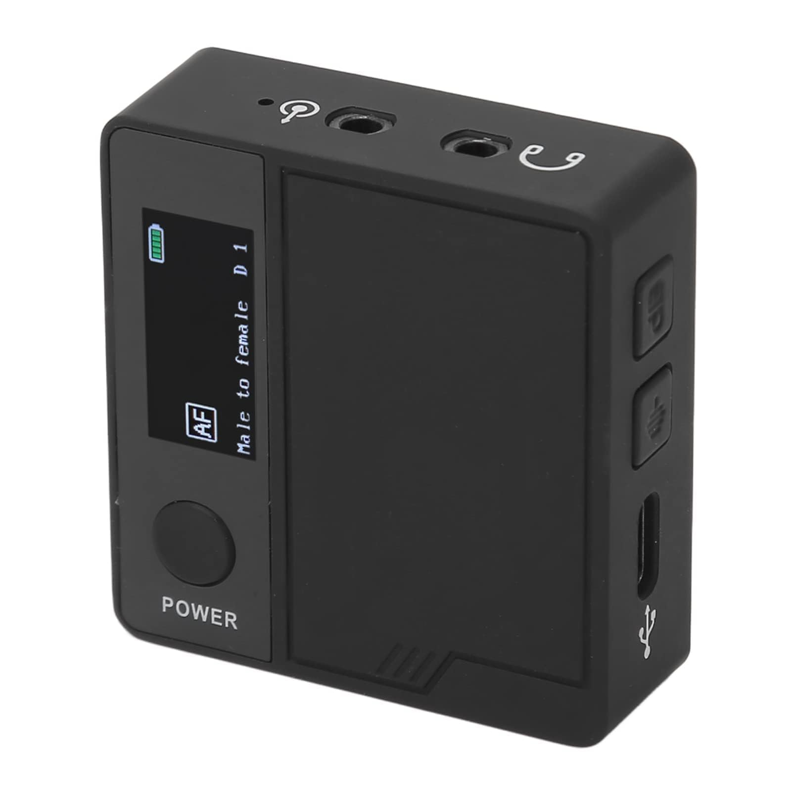 Cyrank Voice Changer Device, Portable Voice Changer with 4 Sound Modes Real Time Call Voice Modulator Live Sound Card for Gime, English Standard Version