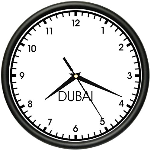 DUBAI TIME Wall Clock world time zone clock office business