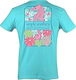 Simply Southern Preppy Short Sleeve T-Shirt - Shell We Seahorse (Small)
