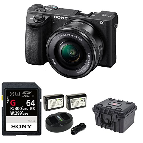 Sony-ILCE6500KIT-Mirrorless-Digital-Camera-Bundle-w-SELP1650-16-50mm-Lens-Sony-SF-G-Series-64GB-UHS-II-Card