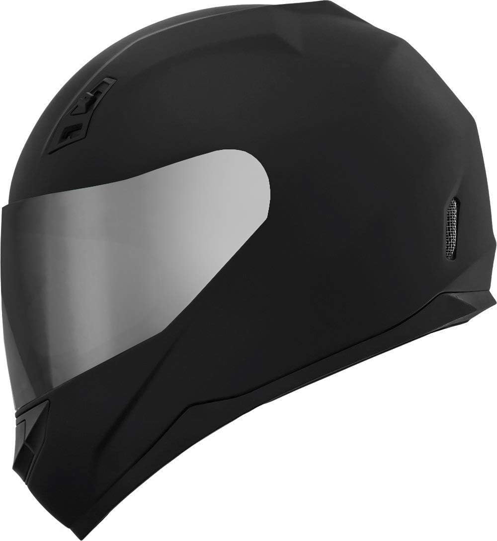 GDM DK-140 Motorcycle Helmet Full Face (Matte Black, Chrome & Clear Shields, Medium)