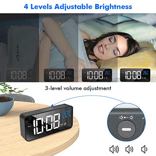 Fuhuim LED Display Digital Alarm Clock with USB Port Charger,Dual Alarms,Temperature Detection,Adjus - //medicalbooks.filipinodoctors.org